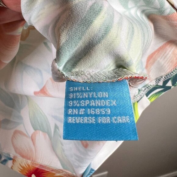 J.Mclaughlin Catalina Cloth Top Size Medium Tropical Travel Work Stretch - Picture 8 of 9